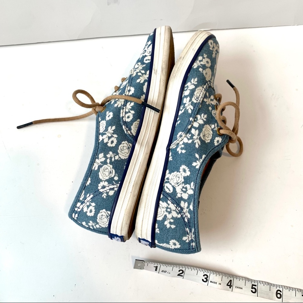 KEDS Blue Denim Floral Lace Up Sneakers—SZ. 6 - Picture 7 of 11